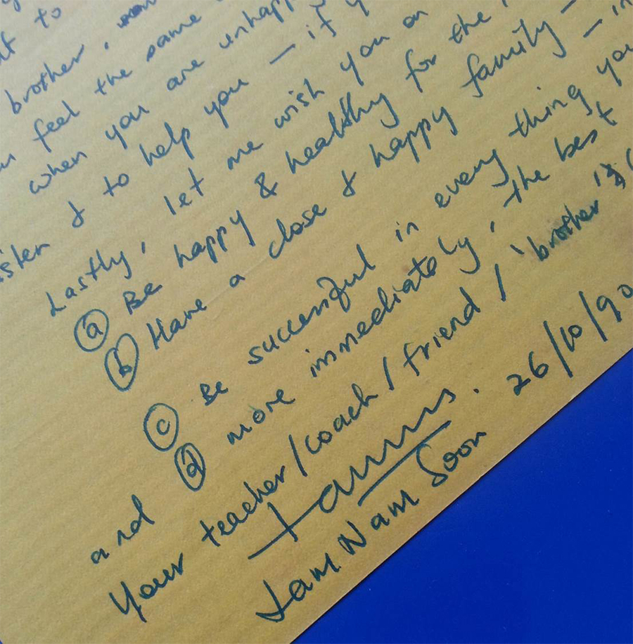 A letter from Mr Lam A letter from Mr Lam